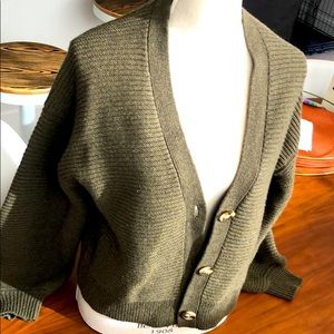Madewell green cardigan size s,